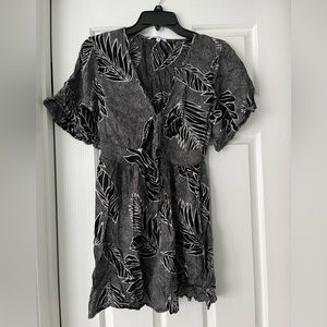 Black and white swimsuit cover-up